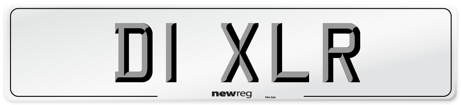 D1 XLR Number Plate from New Reg